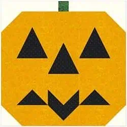 batty-pumpkin Quilt Block
