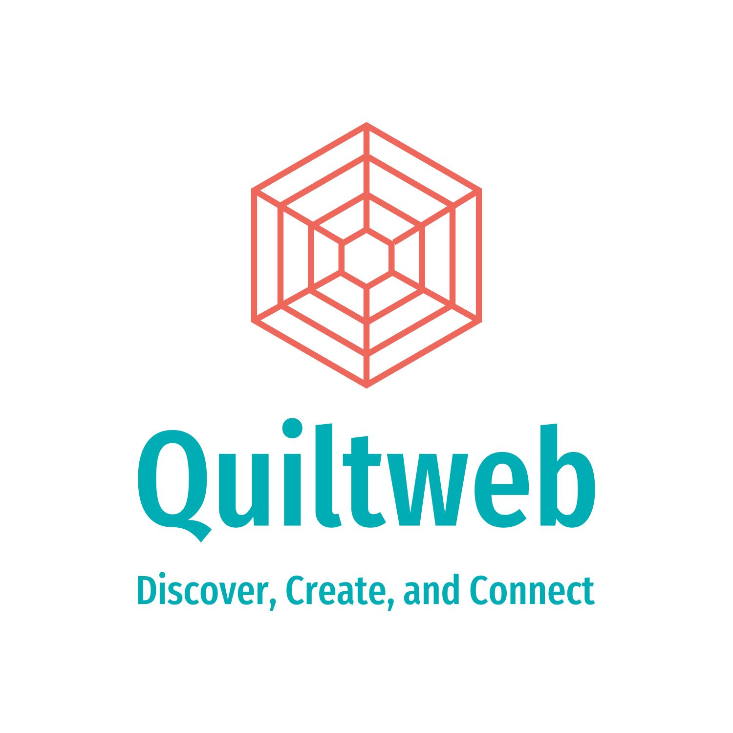 Quiltweb logo with tagline "Discover, Create, and Connect"