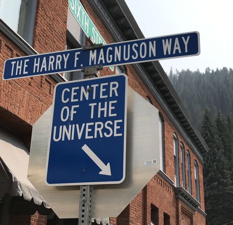 The Center of the Universe Sign in Idaho