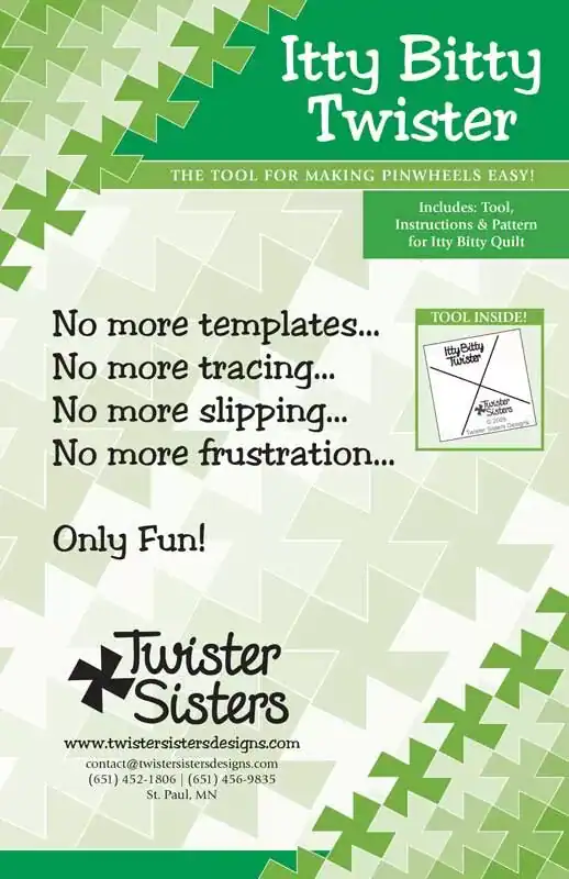 Quick, hassle-free quilt block making with Itty Bitty Twister.