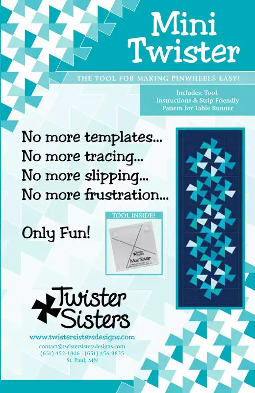 Easy quilting tool for pinwheels and quilts.