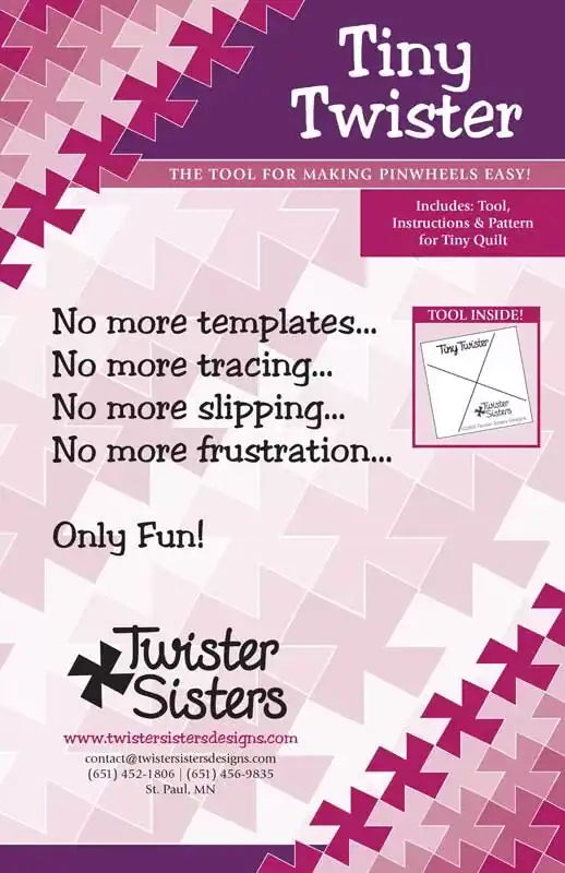 Efficient pinwheel maker tool easy for quilting and sewing projects.